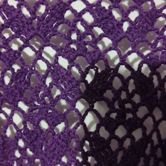 NWT Purple Crocheted Tie-Front Cardigan,  i.e. Woman, 2X 0034 - Picture 4 of 8